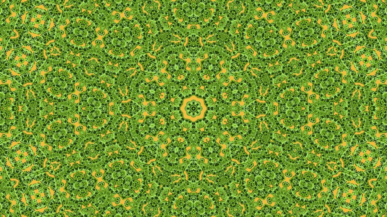 3d en bucle abstracto ornamentado fondo decorativo. hipnótico caleidoscopio de color azul de moda.