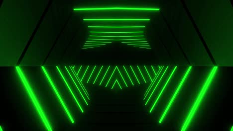 neon green hexagon tunnel