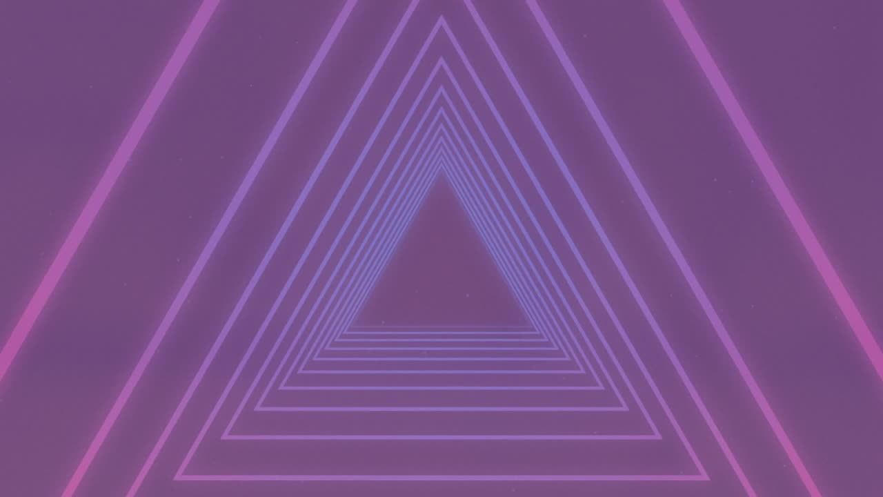 animación de un túnel brillante de neón sobre un fondo púrpura