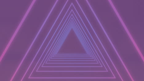 animación de un túnel brillante de neón sobre un fondo púrpura