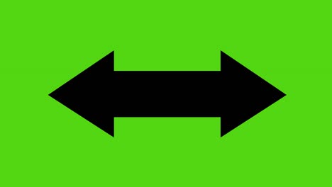 loop animation of a black arrow moving and pointing left and right