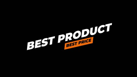 best product best price word animation motion graphic video with alpha channel, transparent background use for web banner,sale promotion,advertising, marketing