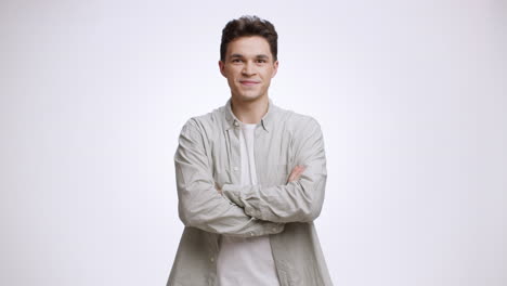 man posing in different expressions