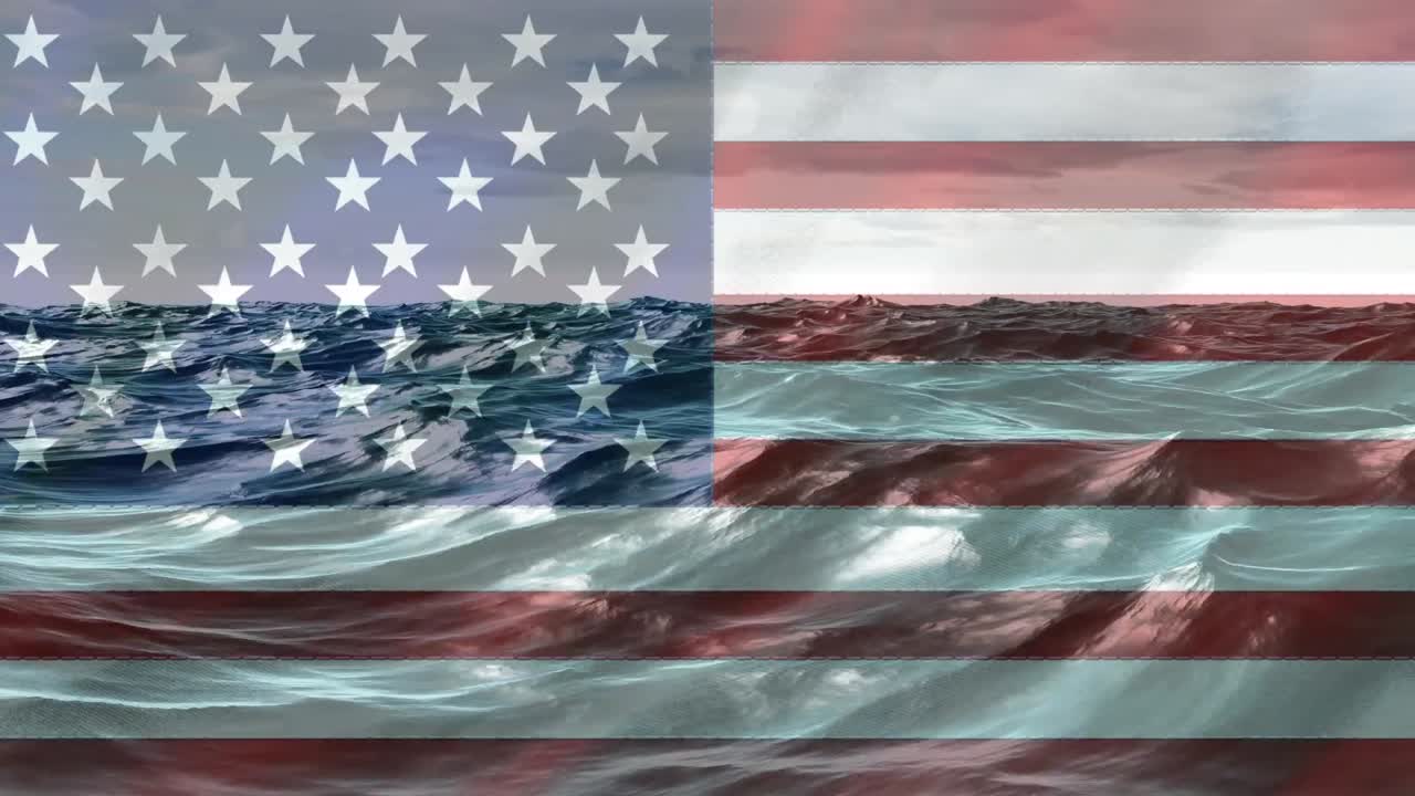 vídeo de la bandera estadounidense