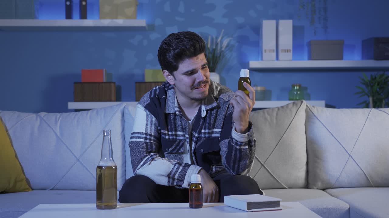 un joven deprimido al borde del suicidio.