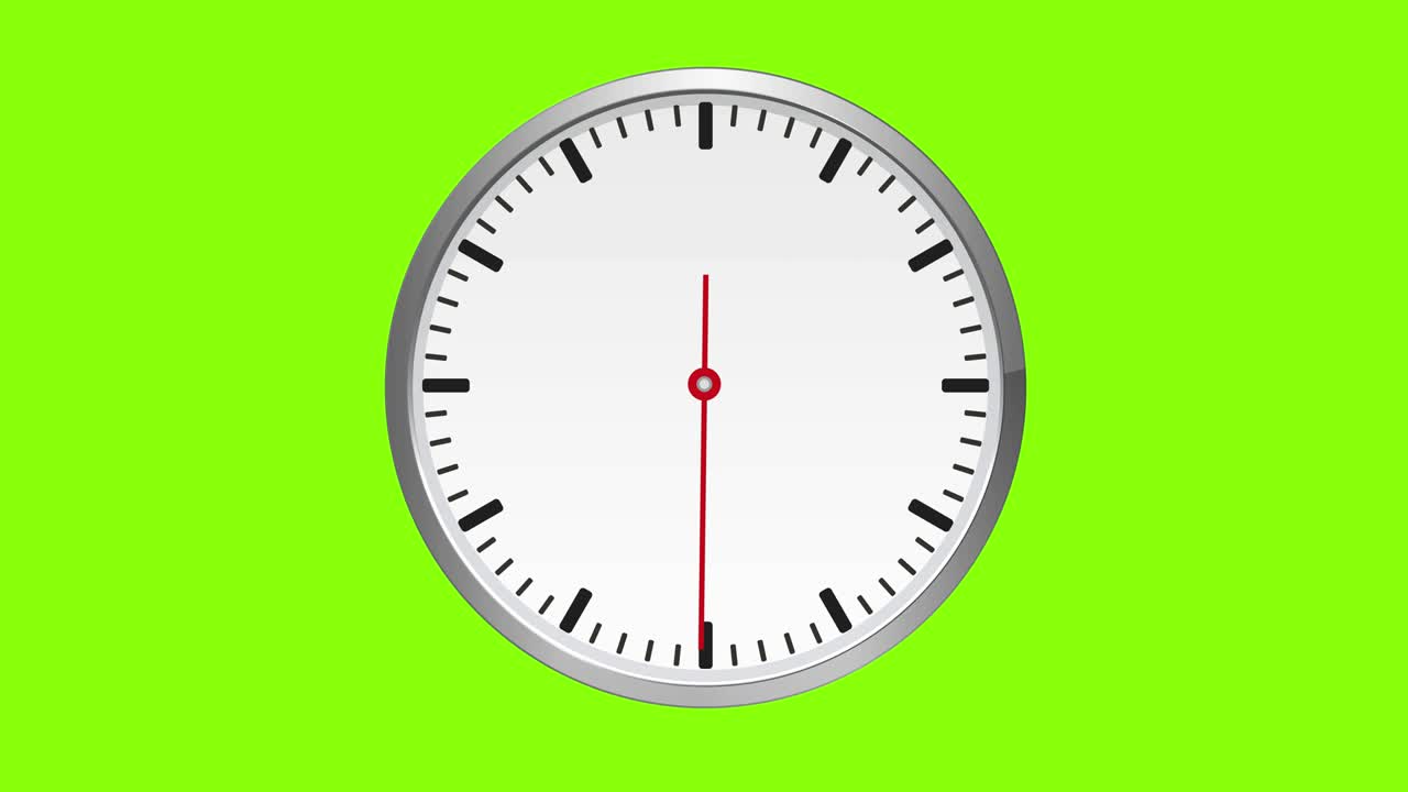 la aguja de segundo se mueve exactamente un minuto, sin número