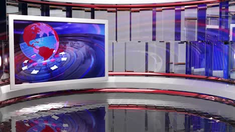fondo de estudio de noticias virtuales en 3d, bucle