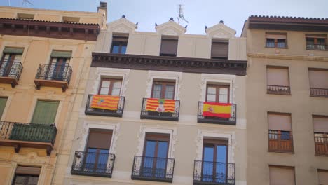 baroque architecture of the historic buildings in plaza del pilar, zaragoza, spain