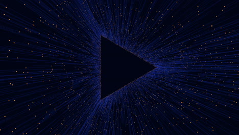 mysterious image black and blue triangle with converging lines