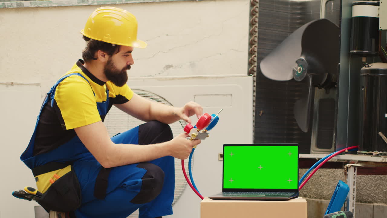 valori del livello di freon sul portatile chroma key