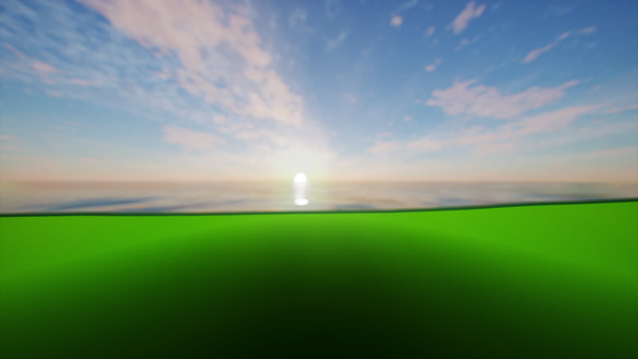 바다 위에 해가 지는 것