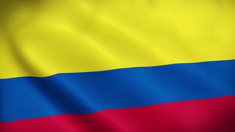 4k national animated sign of colombia, animated colombia flag, colombia flag waving, the national flag of colombia animated.