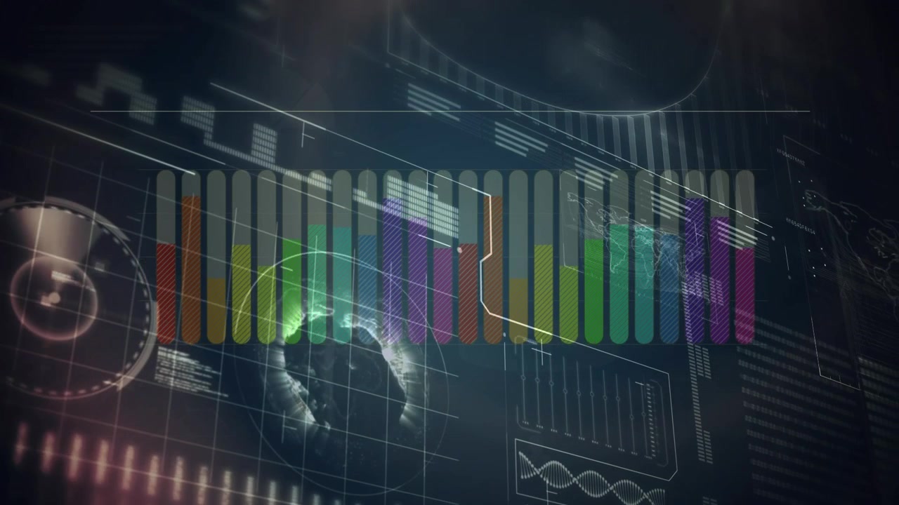 Animation of statistics and data processing over office