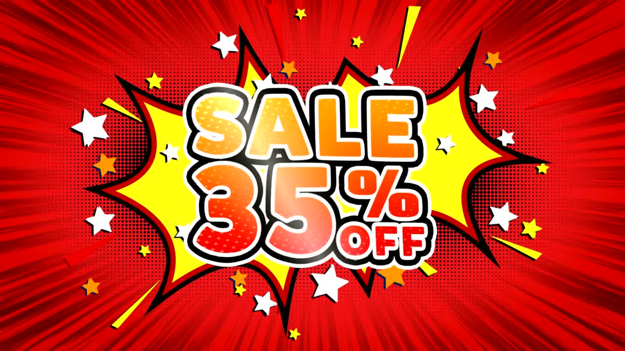 venta de 35 palabras de dibujos animados retro burbujas de bucle sin costuras