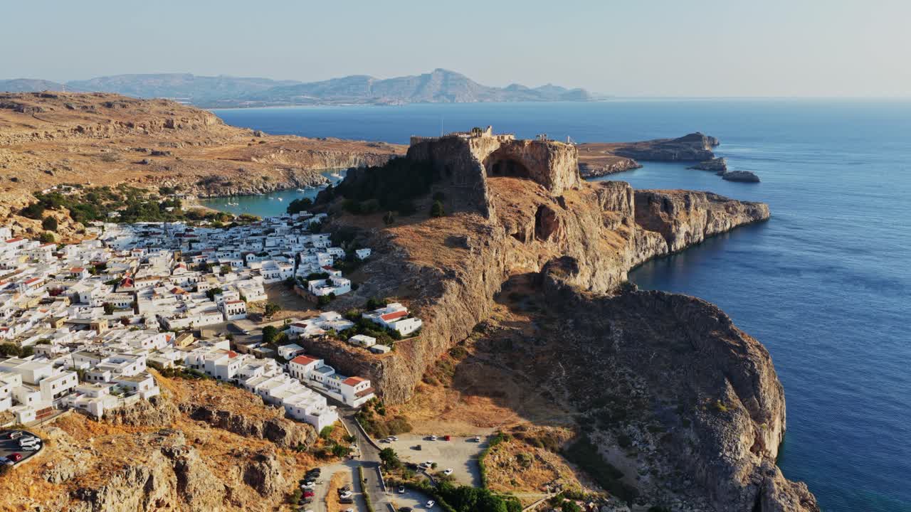 Lindos, Rhodes: A Coastal Town with Ancient Ruins and Aegean Views