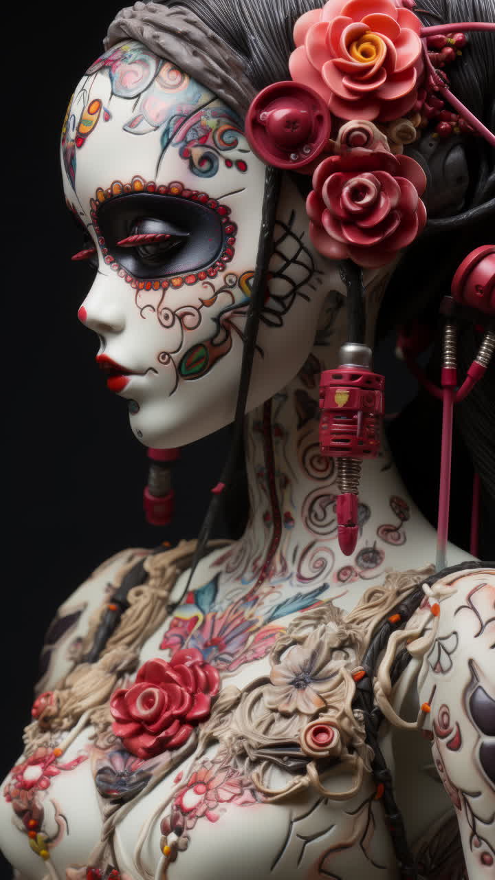 AI generated candy skulls