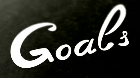 "goals" on the page. looping footage has 4k resolution.