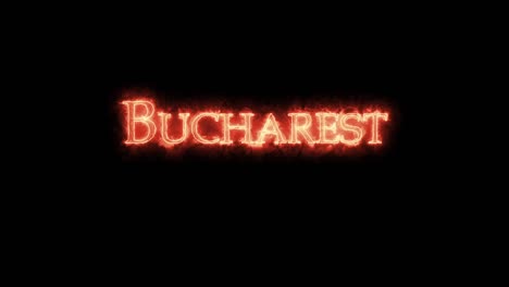 bucharest written with fire. loop