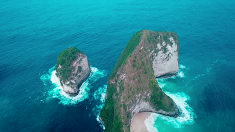 birdseye view of kelingking beach in nusa penida island
