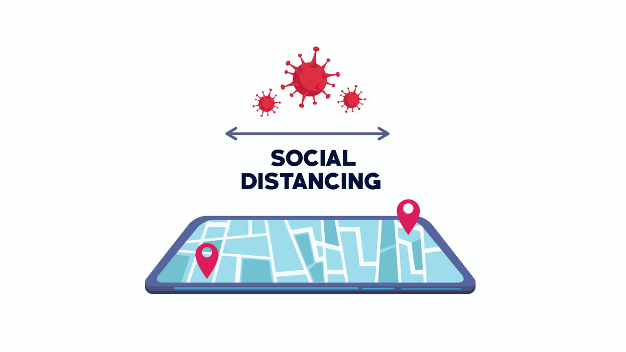social distancing campaign with smartphone