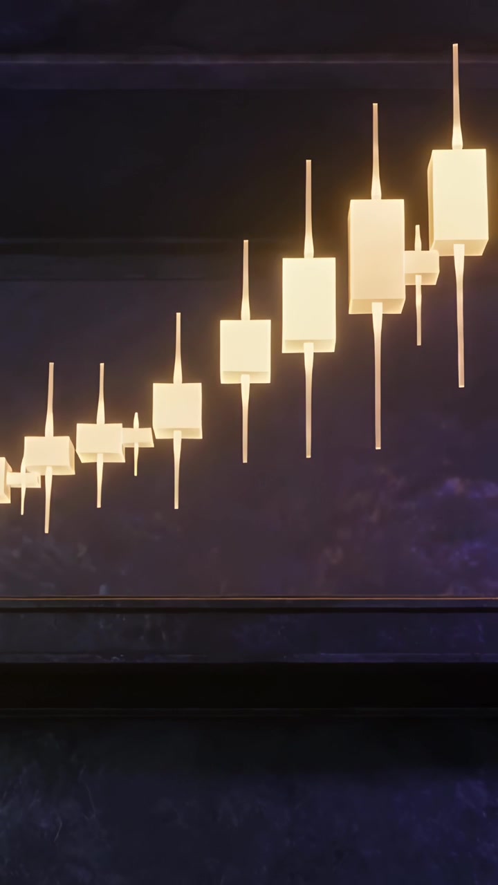 Vertical video: Panning camera zooming in along lobby wall, showing larger right pendants and rails