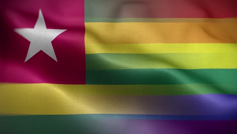 lgbt togo flag loop background 4k