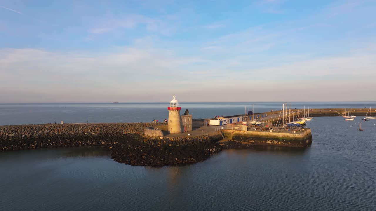 Howth Pier - 4K Cinematic Drone Footage during sunset - Co.Dublin - Ireland 05.21