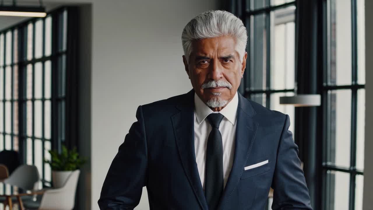 hombre de negocios confiado en la oficina moderna