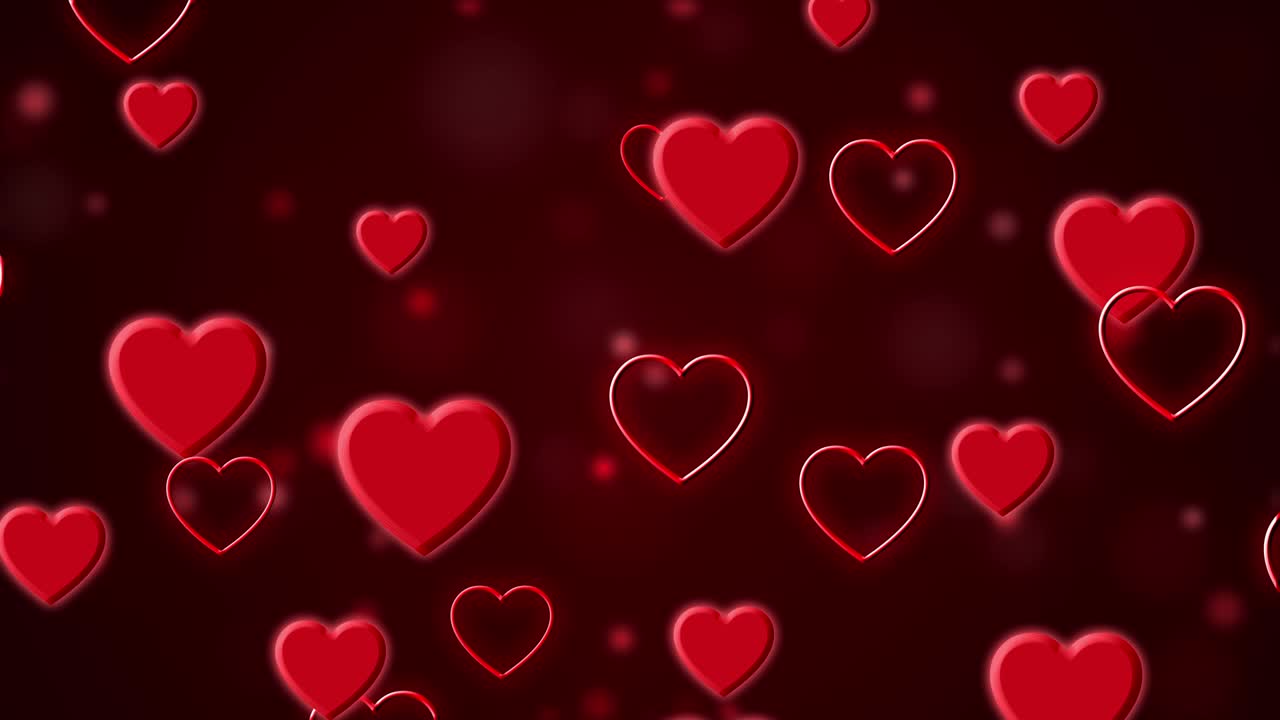 Red Hearts motion for Valentine's day