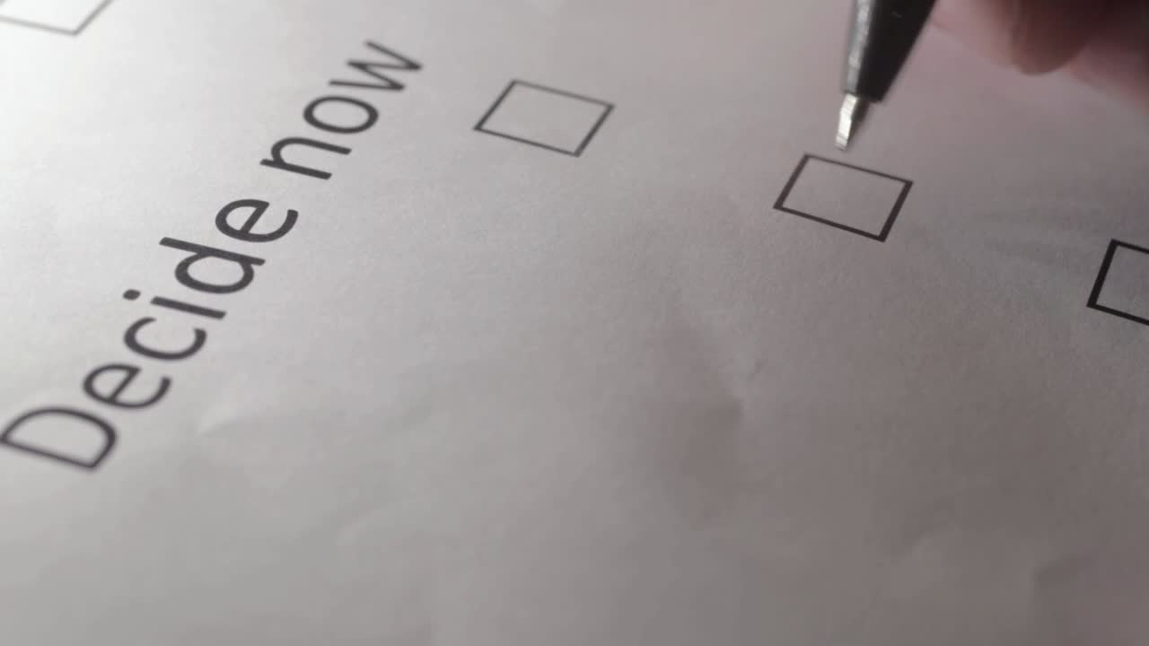 Tick the box to decide now