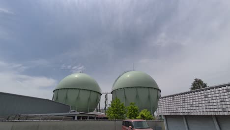 gas tank in japan, tokyo landscape 2022