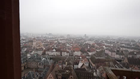 a panoramic view of strasbourg city in france from the vantage point of the strasbourg cathedral