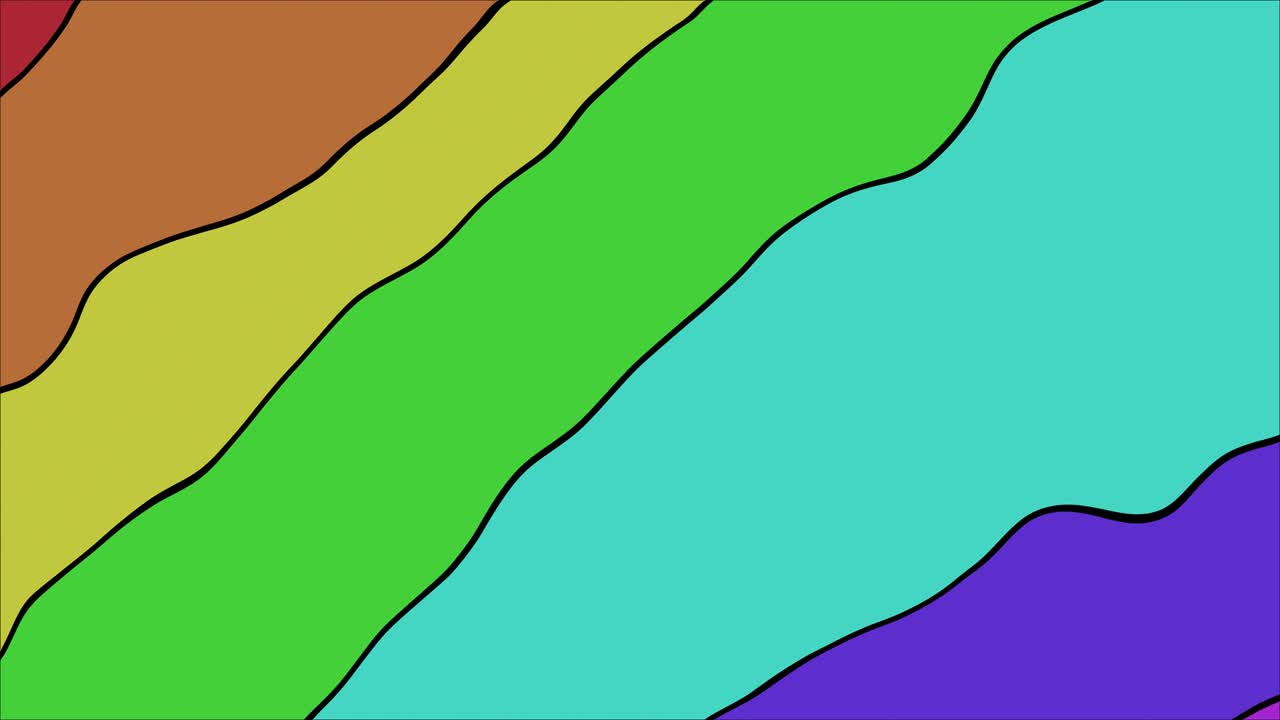 líneas onduladas animadas con colores de arco iris
