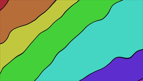 animated wavy lines with rainbow colors
