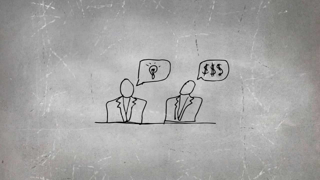 이야기 하는 두 사람 의 스케치