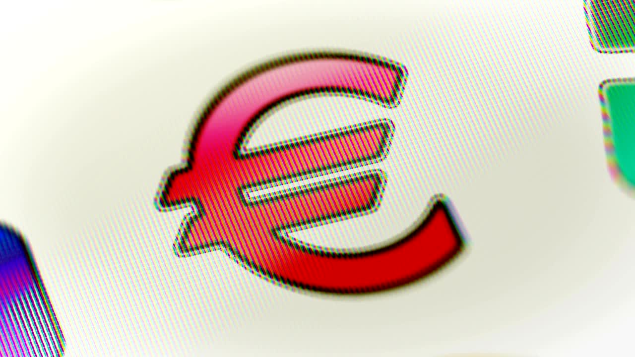 el icono del euro en la pantalla.