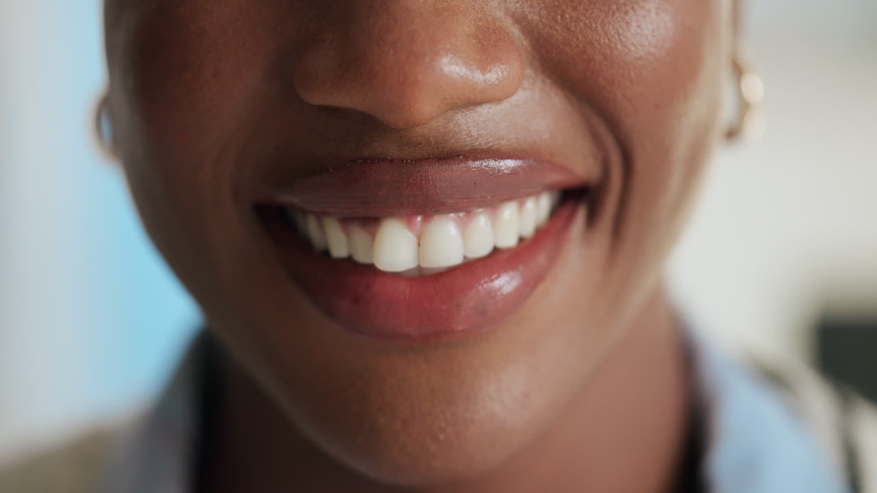 Close-up of a woman's perfect smile