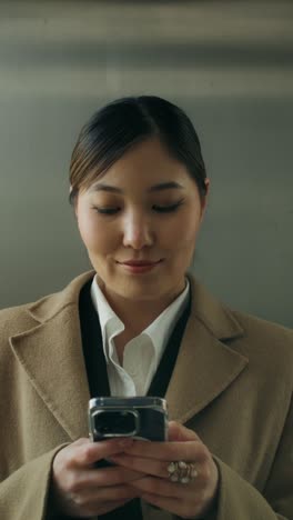 woman using smartphone