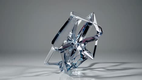 escultura de vidrio abstracta