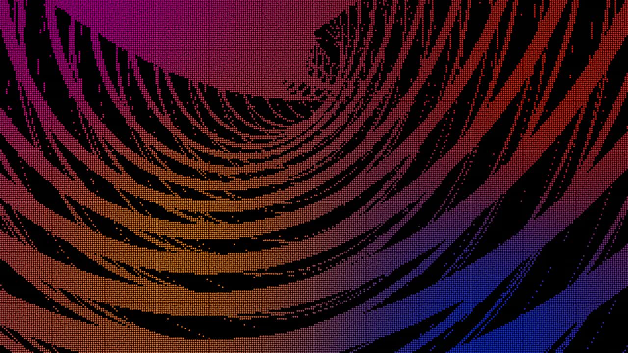 abstract futuristic tunnel pixel gradient background Animation of seamless loop