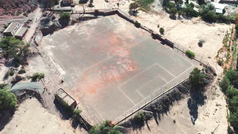 a football field in purmamarca, argentina