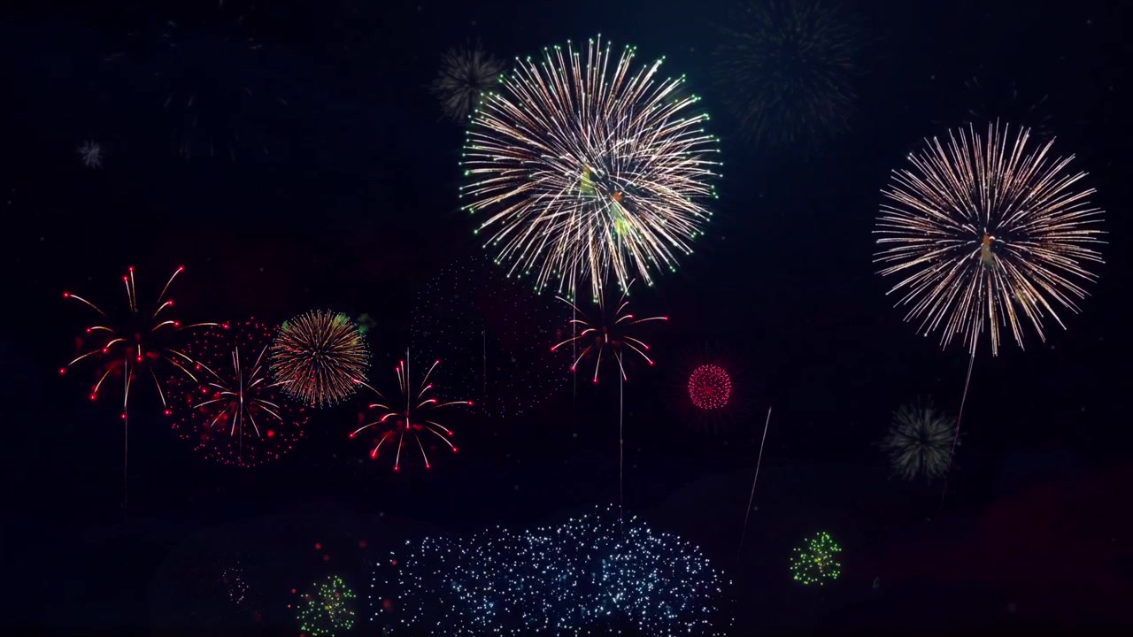 4k 3d fireworks abstract background celebration bright display celebration night 4th of july