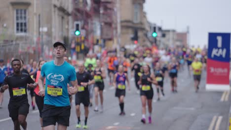 marathon race in city street