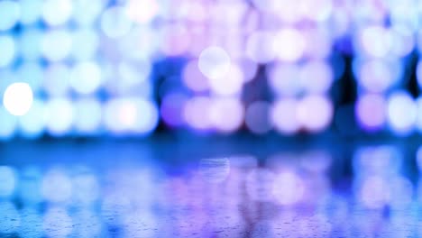 blue abstract bokeh background of light from thai lanna lantern at night.  concepts of celebration in yi peng festival.