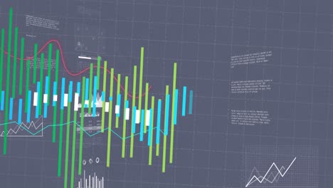 Animation-of-financial-data-processing-over-grey-background