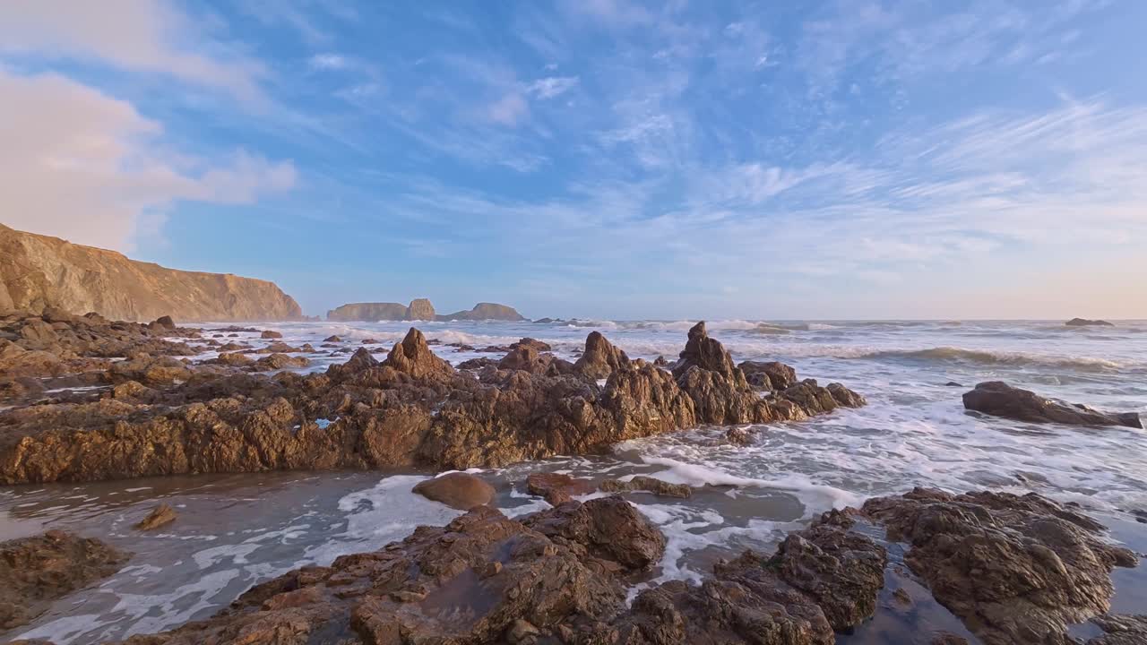 Episke Irland-lokasjoner, tid og tidevann, timelapse, Copper Coast Waterford, episk natur