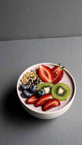 healthy and delicious fruit smoothie bowl