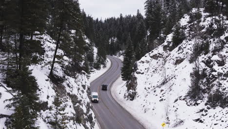 winding winter road: kelowna to rock creek