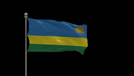 rwanda various of flags waving national flag on pole, table flag