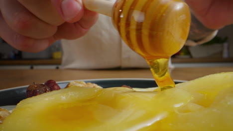 honey drizzled pears